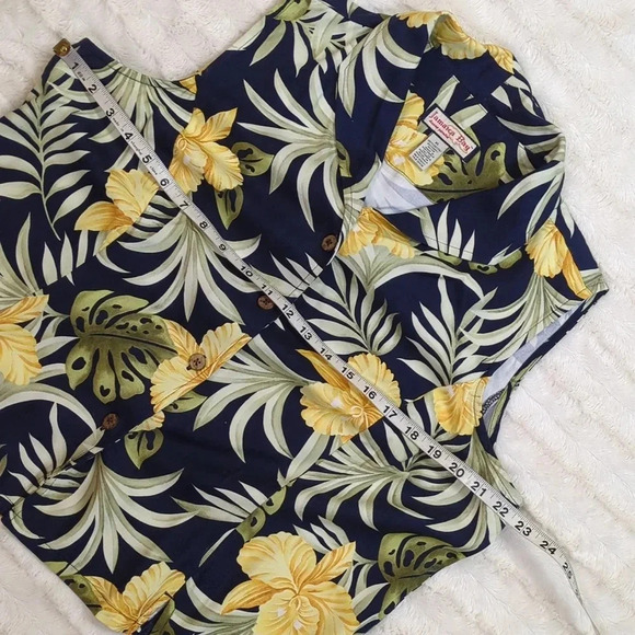 Kitty Rescue! Jamaica Bay Ladies Sleeveless Hawaiian Shirt 100% Rayon - Picture 7 of 12